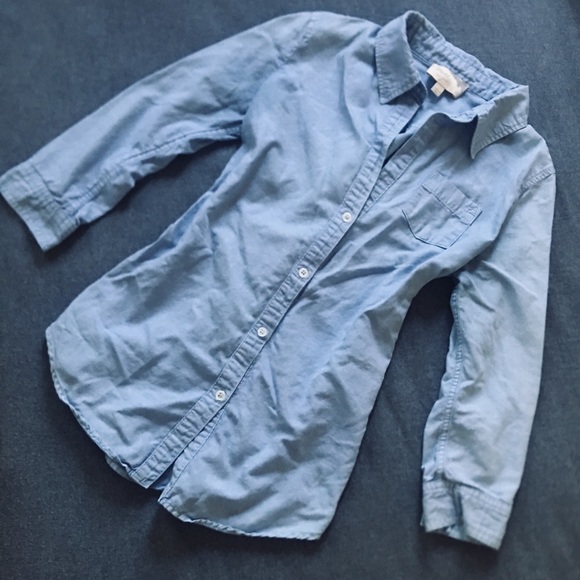 Elizabeth and James Chambray Zip Back Button Up - Picture 4 of 8